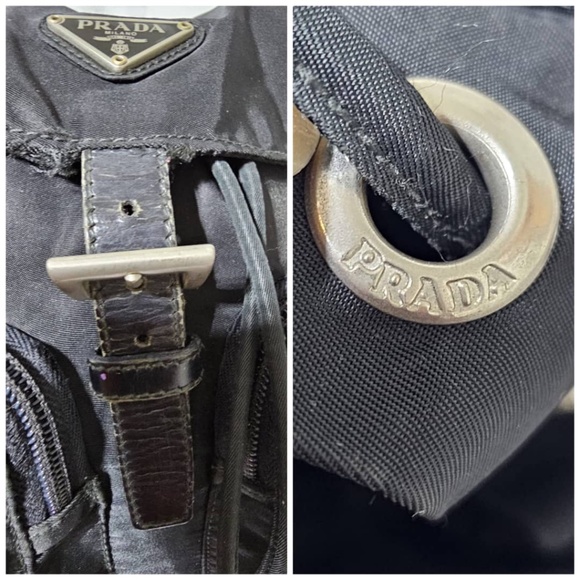 PRADA - Authentic Vintage Tessuto Nylon Black Backpack ❤️ Popular 90’s style bag - Picture 7 of 11